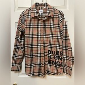 Burberry Logo Print Vintage Check Sandor Shirt